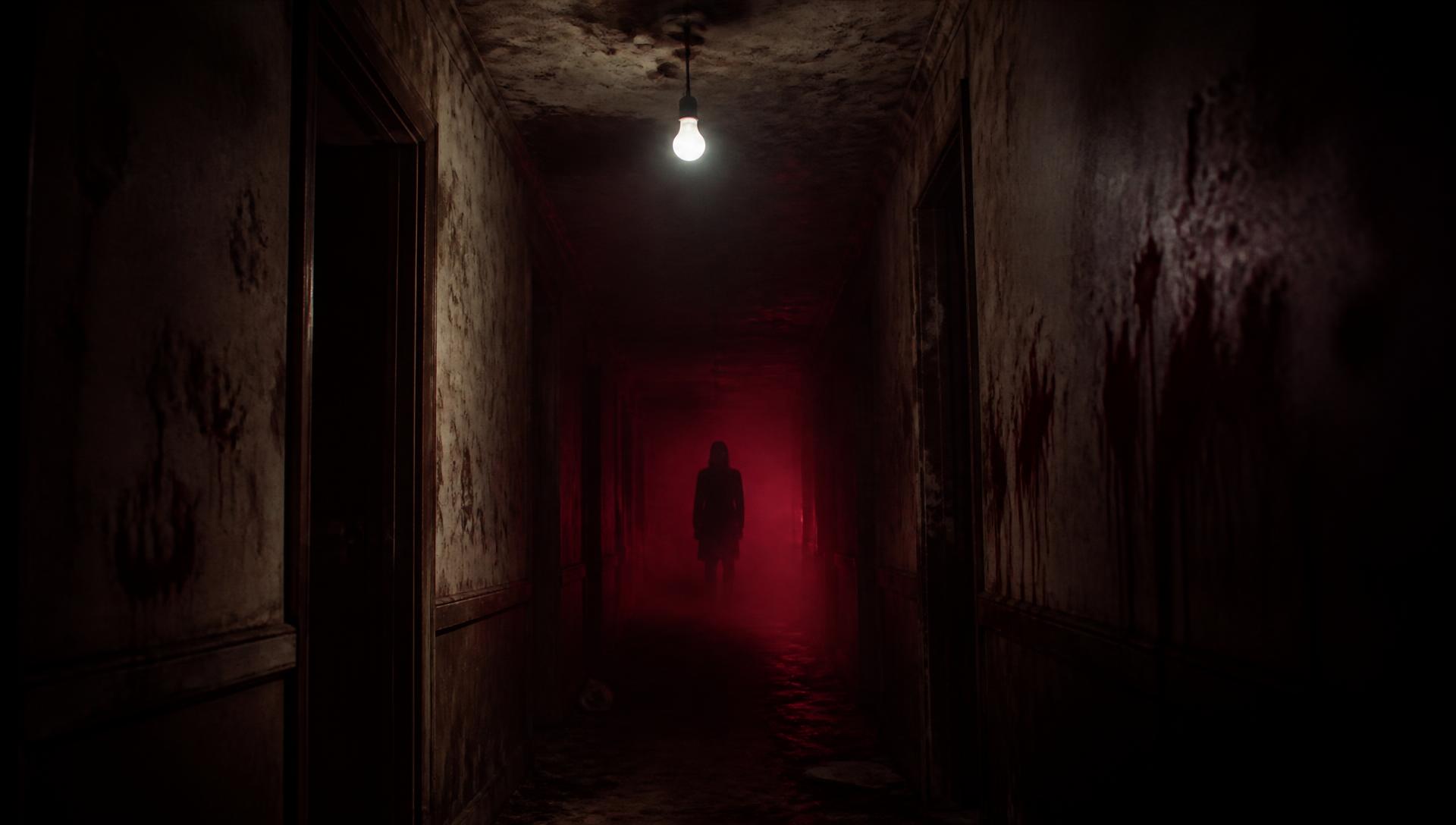 Dark abandoned corridor of Scary House Erbil